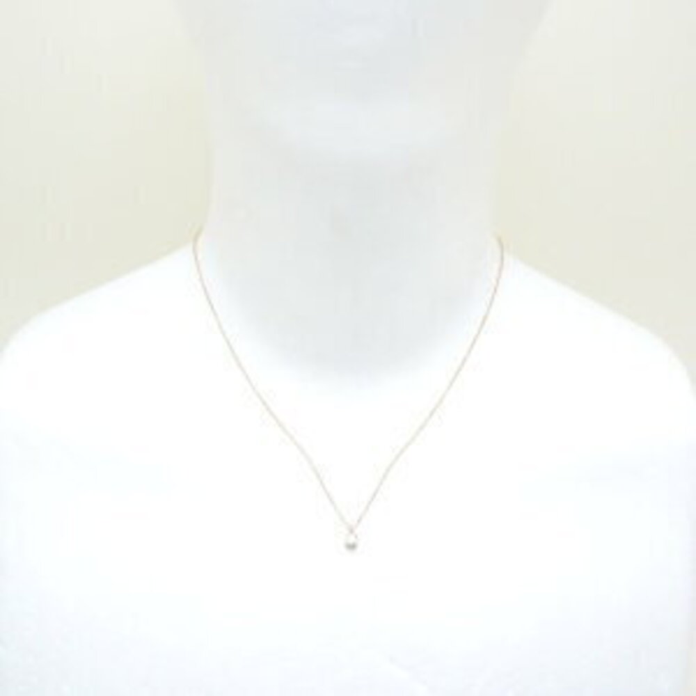 Tiffany Solitaire Necklace Diamond Pink Gold